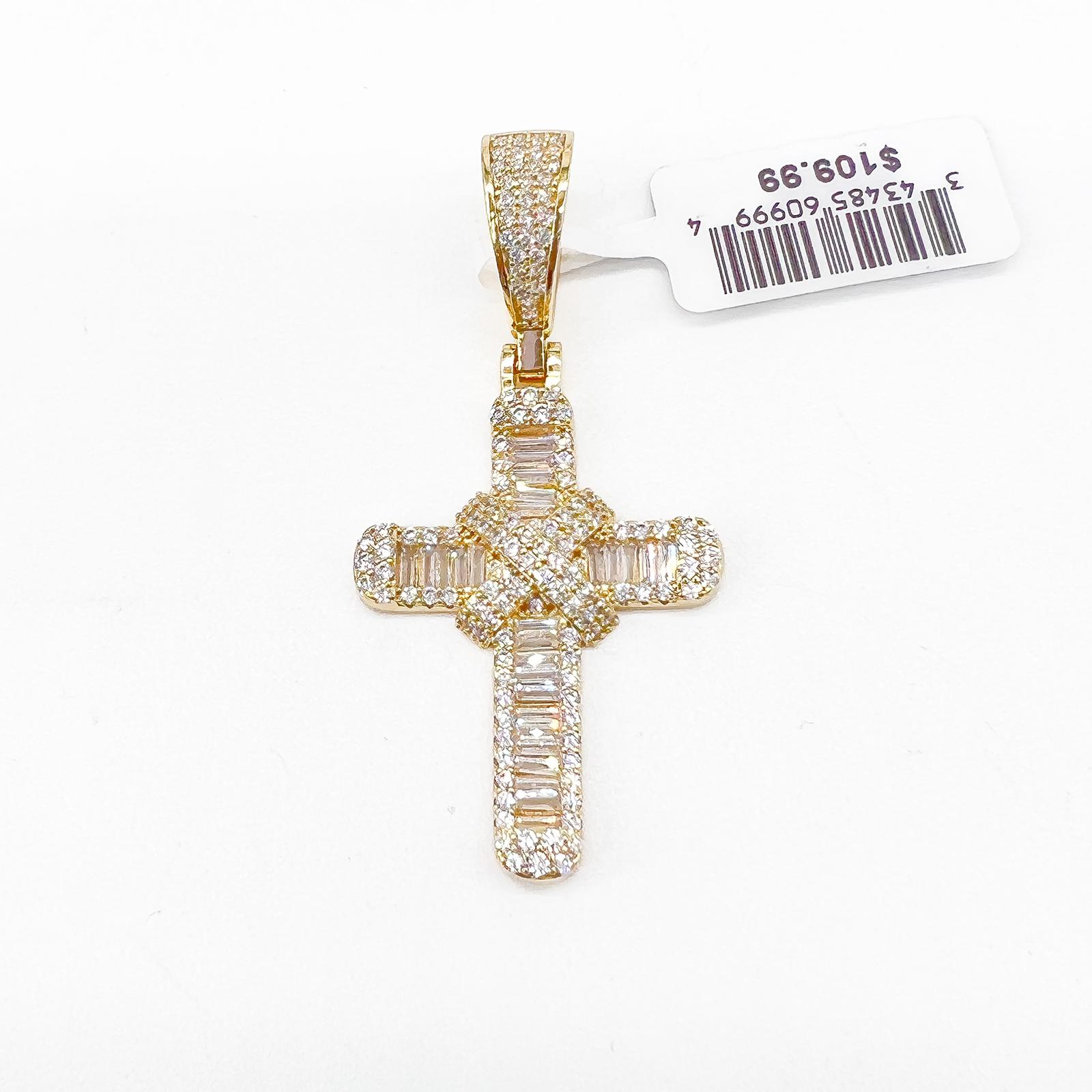 Flawless Star Baguette Medallion CZ Iced Out Pendant