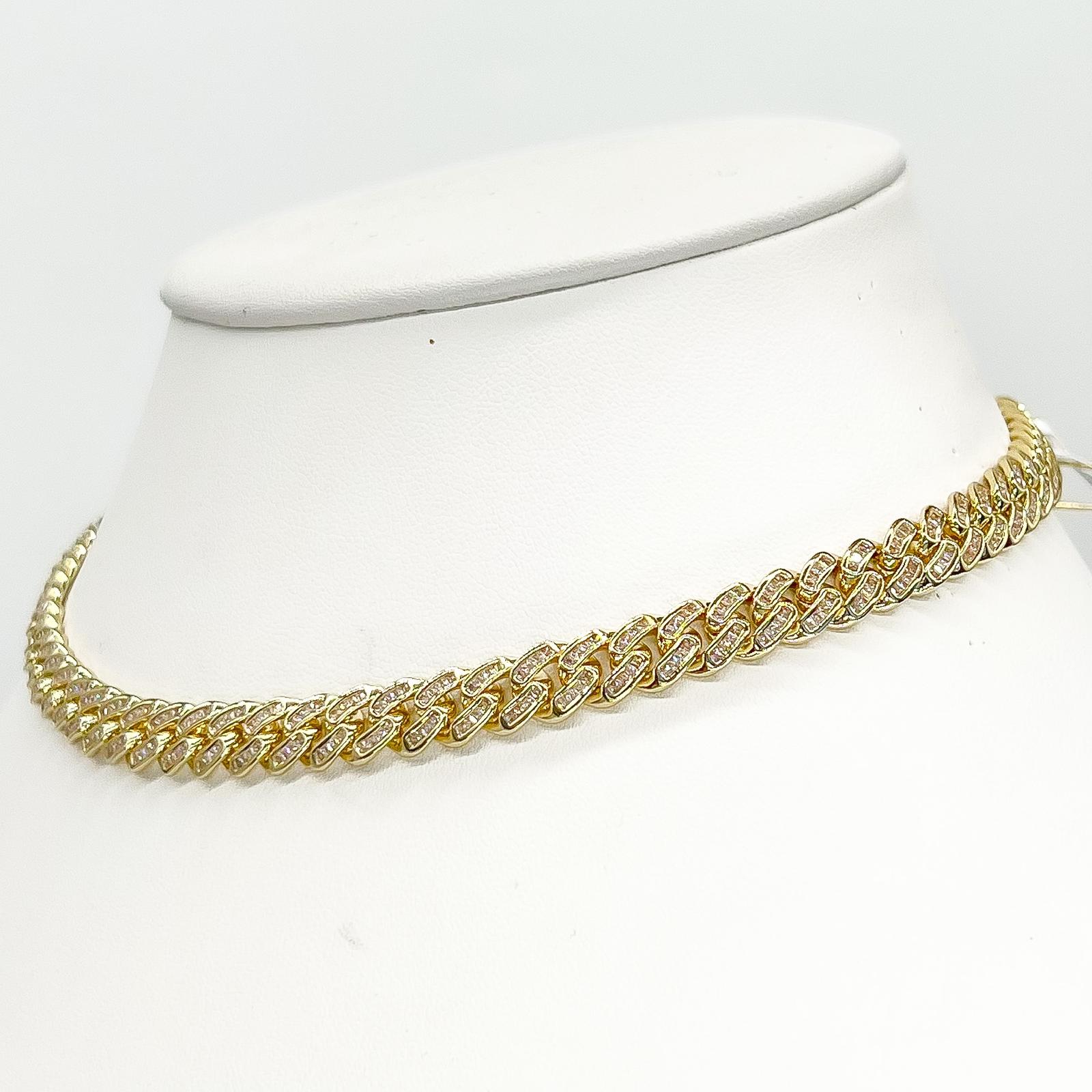 12mm CZ VVS Miami Cuban Link Chain Iced Choker Necklace 14k Gold Finish Out  ICY